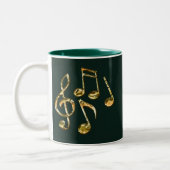 Tasse 2 Couleurs Musique d'or Notation Musique Collection Lover (Gauche)