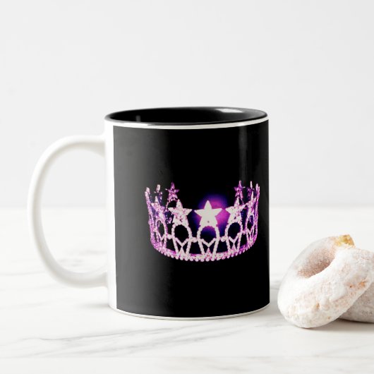 Tasse 2 Couleurs Musique d'orchidée de style Miss USA (Avec donut)