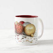 Tasse 2 Couleurs Musique d'ornement de Noël (Devant droit)