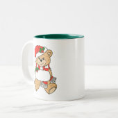 Tasse 2 Couleurs Musique d'ours de Noël (Devant gauche)