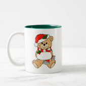 Tasse 2 Couleurs Musique d'ours de Noël (Gauche)