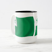 Tasse 2 Couleurs Musique Drapeau Espéranto (Devant gauche)