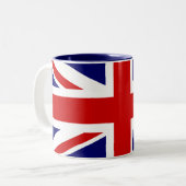 Tasse 2 Couleurs Musique du drapeau de l'Union britannique (Devant gauche)
