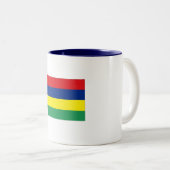 Tasse 2 Couleurs Musique du drapeau mauricien (Devant droit)