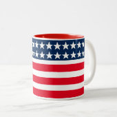 Tasse 2 Couleurs Musique du drapeau patriotique (Devant droit)