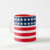 Tasse 2 Couleurs Musique du drapeau patriotique (Devant gauche)