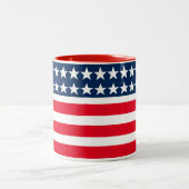 Tasse 2 Couleurs Musique du drapeau patriotique (Centre)