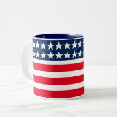 Tasse 2 Couleurs Musique du drapeau patriotique (Devant gauche)