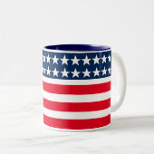 Tasse 2 Couleurs Musique du drapeau patriotique (Devant droit)