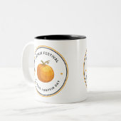 Tasse 2 Couleurs Musique du festival citrouille (Devant gauche)