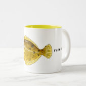 Tasse 2 Couleurs Musique du Flounder | Musique de poisson (Devant droit)
