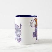 Tasse 2 Couleurs Musique du joueur de baseball éléphant (Centre)