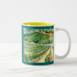 Tasse 2 Couleurs Musique du vignoble californien