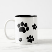 Tasse 2 Couleurs Musique Empreinte de patte (Gauche)