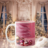 Tasse 2 Couleurs Musique en céramique de Noël rose