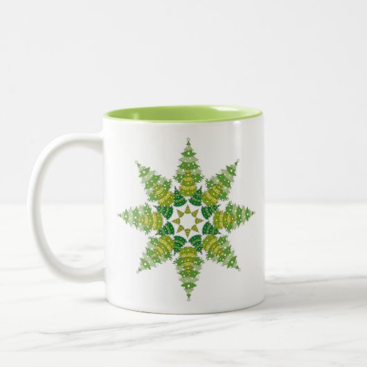 Tasse 2 Couleurs Musique étoile d'arbre de Noël (Gauche)