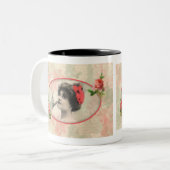Tasse 2 Couleurs Musique féminine victorienne (Devant gauche)