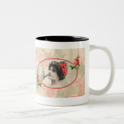 Tasse 2 Couleurs Musique féminine victorienne (Droit)