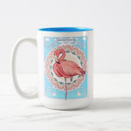 Tasse 2 Couleurs Musique Flamant rose Art Nouveau