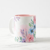 Tasse 2 Couleurs Musique florale (Devant gauche)