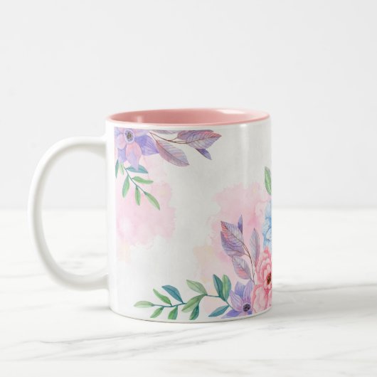 Tasse 2 Couleurs Musique florale (Gauche)