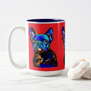 Tasse 2 Couleurs Musique française de Bulldog