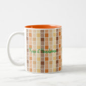 Tasse 2 Couleurs Musique Gardez-le beau orange (Gauche)