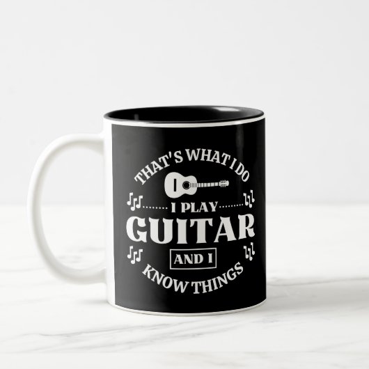 Tasse 2 Couleurs Musique guitare (Gauche)