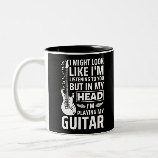 Tasse 2 Couleurs Musique guitare (Gauche)