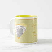 Tasse 2 Couleurs Musique jaune (Devant gauche)