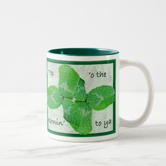 Tasse 2 Couleurs Musique Jour de la St Patrick de trèfle (Droit)