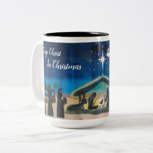 Tasse 2 Couleurs Musique "Keep Christ In Christmas"