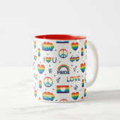 Tasse 2 Couleurs Musique LGBTQ Pride (Devant droit)