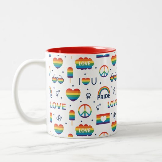 Tasse 2 Couleurs Musique LGBTQ Pride (Gauche)