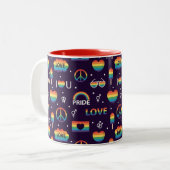 Tasse 2 Couleurs Musique LGBTQ Pride (Devant gauche)