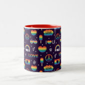 Tasse 2 Couleurs Musique LGBTQ Pride (Centre)