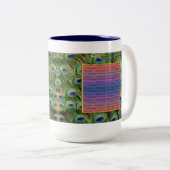 Tasse 2 Couleurs Musique Mariage de paon (Devant droit)