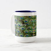 Tasse 2 Couleurs Musique Mariage de paon (Devant gauche)