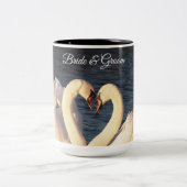 Tasse 2 Couleurs Musique Mariage des cygnes blancs (Centre)