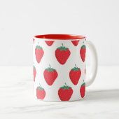 Tasse 2 Couleurs Musique mignonne aux fraises (Devant droit)