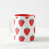 Tasse 2 Couleurs Musique mignonne aux fraises (Devant gauche)