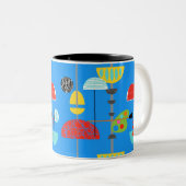 Tasse 2 Couleurs Musique minimaliste d'art moderne (Devant droit)