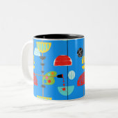 Tasse 2 Couleurs Musique minimaliste d'art moderne (Devant gauche)