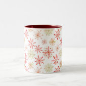 Tasse 2 Couleurs Musique Motif Red Green Snowflake (Centre)