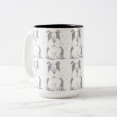 Tasse 2 Couleurs Musique multi Bulldog (Devant gauche)