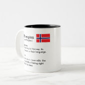 Tasse 2 Couleurs Musique norvégienne (Devant gauche)