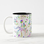 Tasse 2 Couleurs Musique Notes musicales (Gauche)