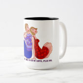 Tasse 2 Couleurs Musique Nourriture Pour L'Amour #2 (Devant droit)