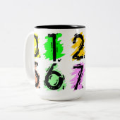 Tasse 2 Couleurs Musique numérotée (Devant gauche)