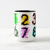 Tasse 2 Couleurs Musique numérotée (Centre)